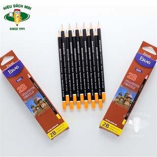 Chì gỗ sơn đen 2B Eras E601 sản phẩm chính hãng