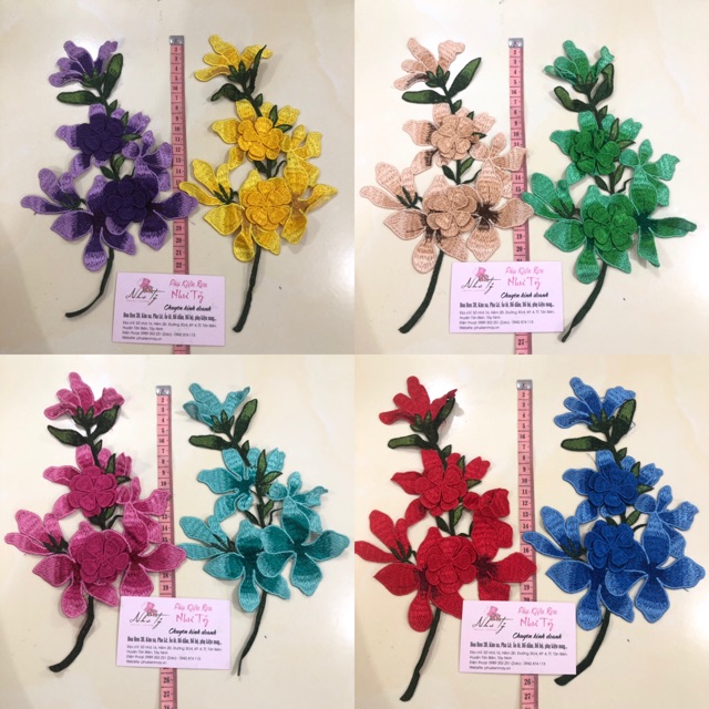 Nhánh hoa 3D hoa lan xinh xinh