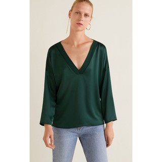 ÁO LỤA CỔ V CAO CẤP