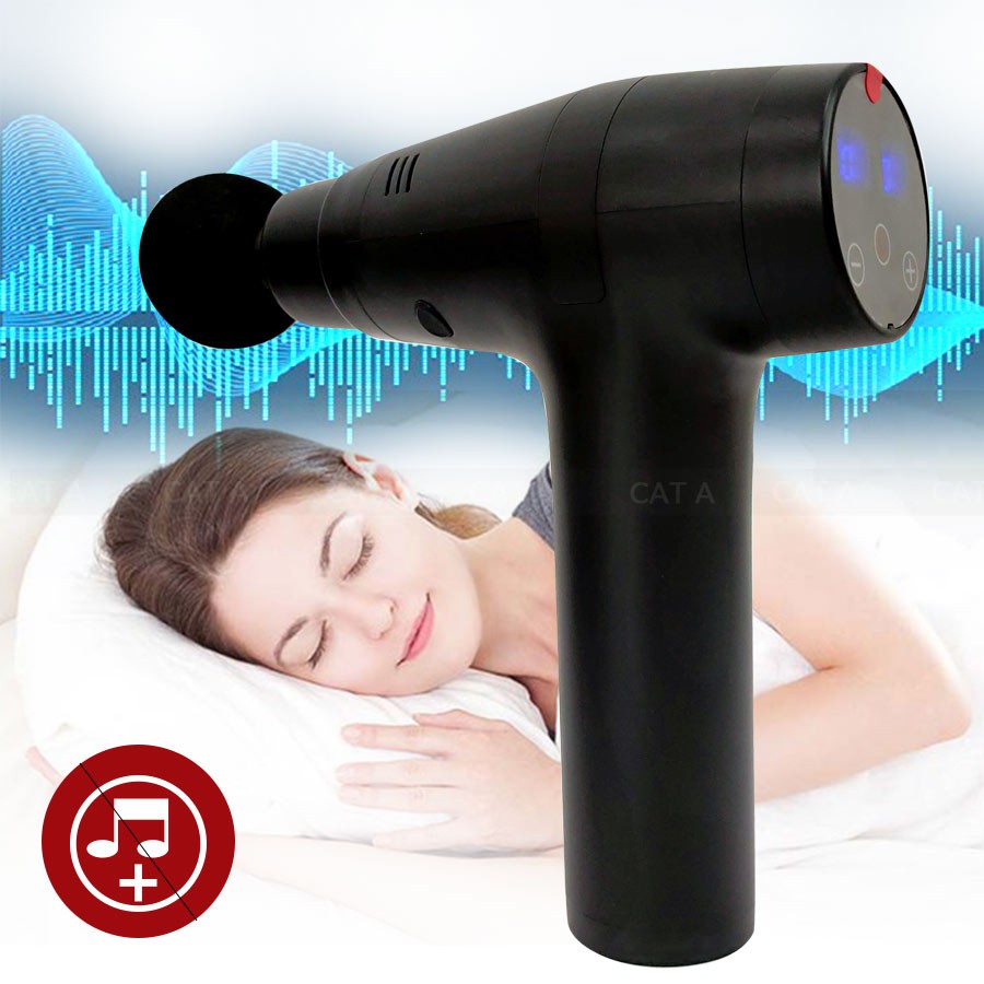 [BH Chính hãng] Súng Massage cầm tay cao cấp Cát Á EM011 - 20 Mức độ rung, 6 đầu trị liệu - Trị đau nhức, giảm căng cơ !