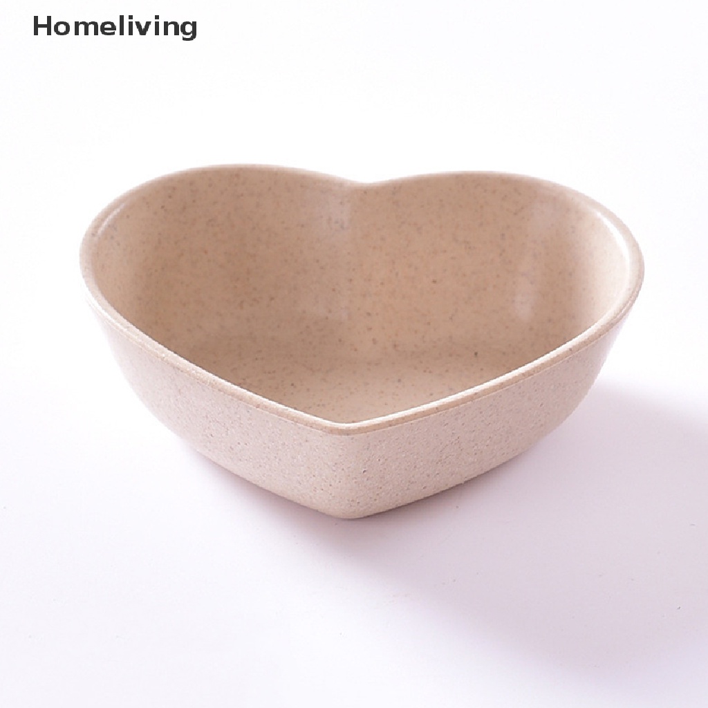Tô Đựng Thức Ăn Mini Bằng Lúa Mạch Hình Trái Tim Dễ Thương Tiện Dụng Cho Nhà Bếp