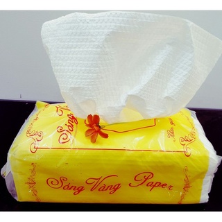 Giấy ăn Sóng Vàng - lau tay, lau bếp, lau đa năng, giấy dày và dai, không bị mủn