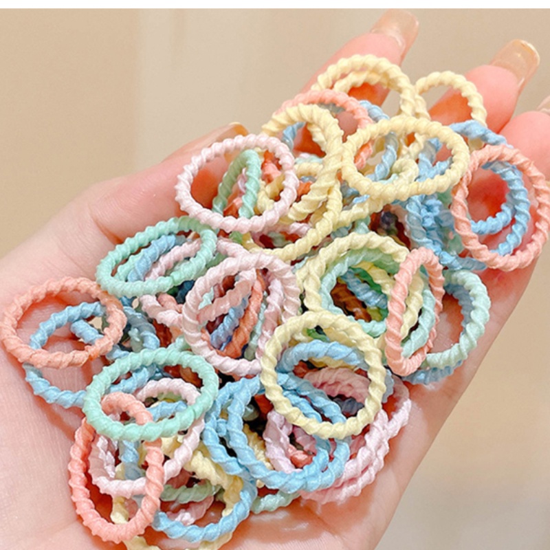 Bộ 300 Dây Buộc Tóc Nhiều Màu Sắc Dễ Thương Cho Bé