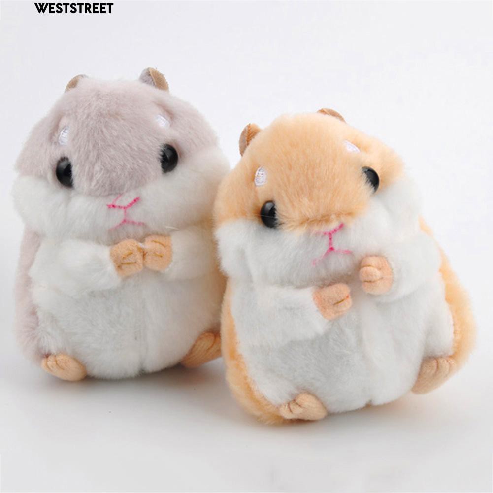 Móc chìa khóa hình chuột Hamster nhồi bông đáng yêu