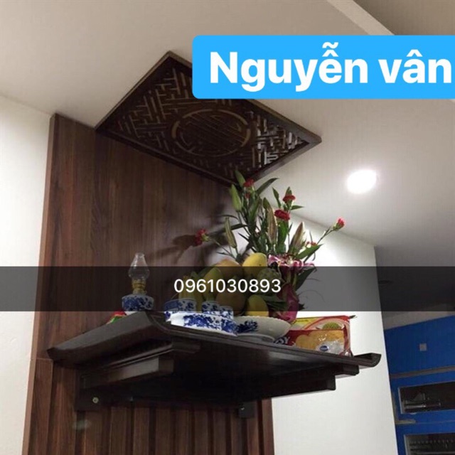 Bàn thờ treo tường gỗ sồi kt 48x69