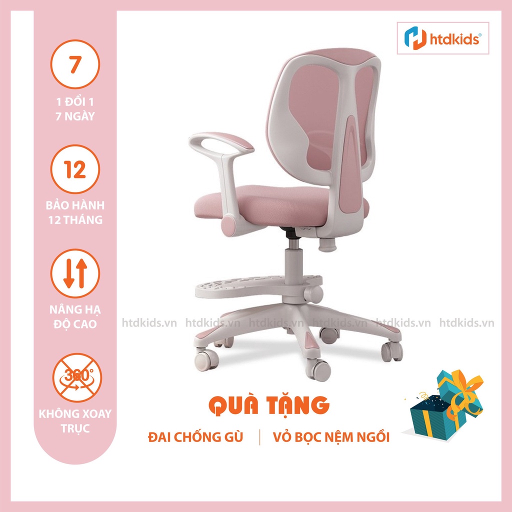 (CHÍNH HÃNG BABUNUO) Ghế ngồi học chống gù kiểu mới cố định dáng ngồi khoa học - Điều chỉnh 3 chiều - HTD