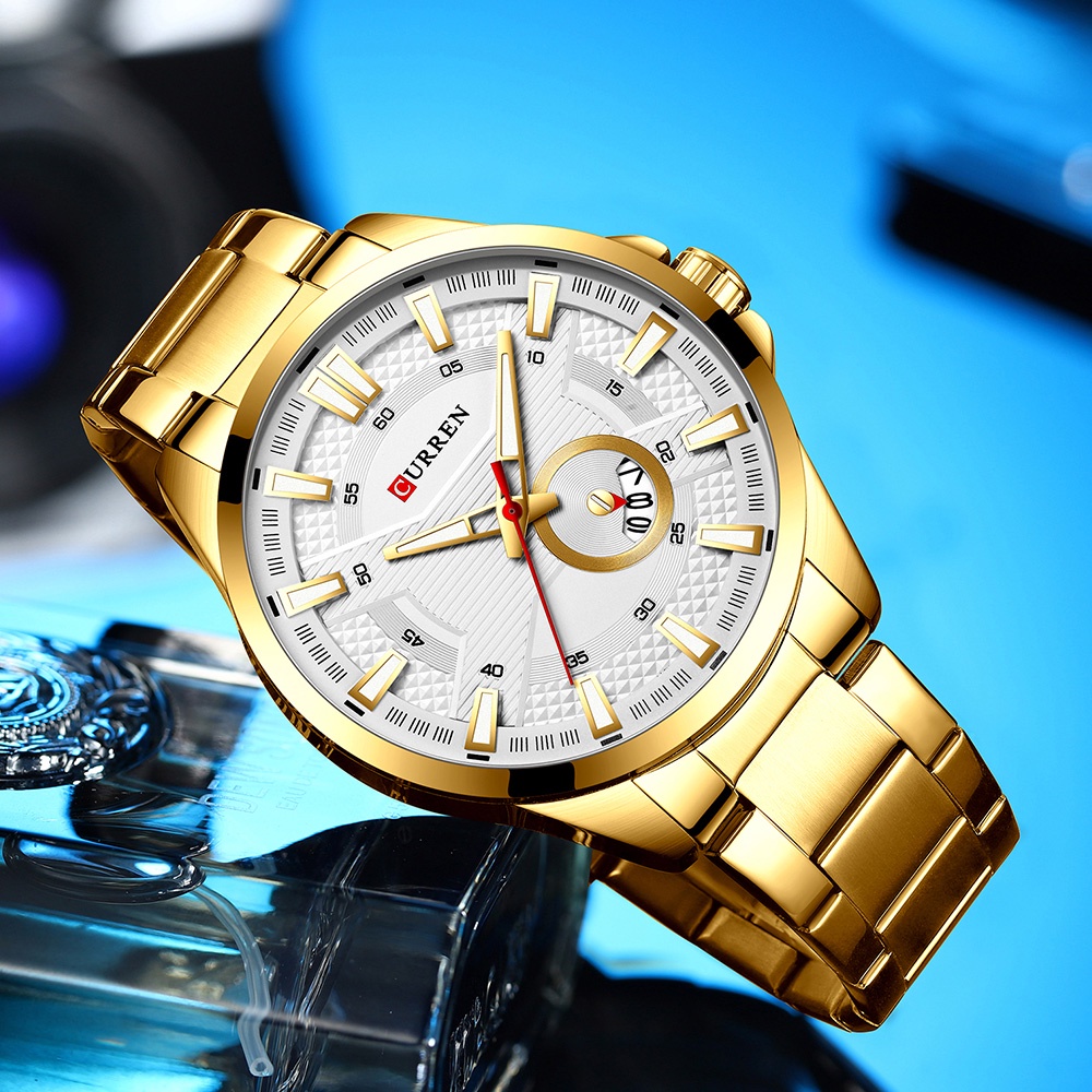 Đồng hồ nam CURREN 8372C Quartz thép không gỉ thời trang công sở sang trọng
