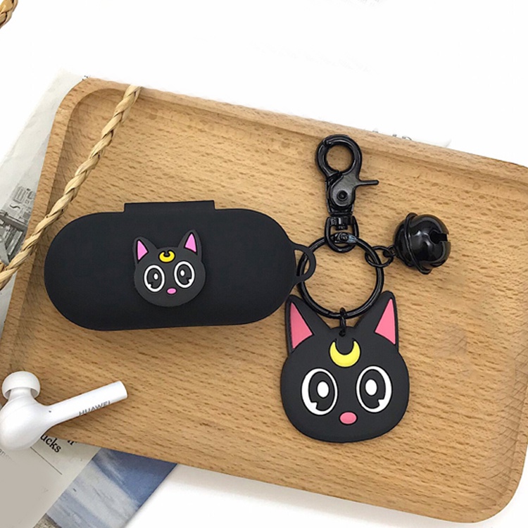 Vỏ Bảo Vệ Hộp Sạc Tai Nghe Skullcandy Sesh EVO Bằng Silicon Họa Tiết Hoạt Hình Dễ Thương Kèm Móc Khóa