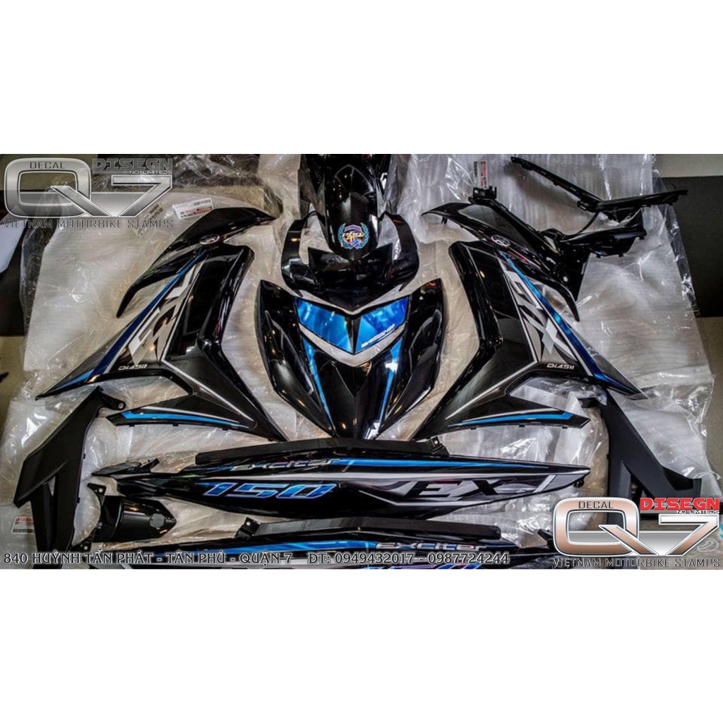 Tem Rời EXCITER 150 XANH ĐEN