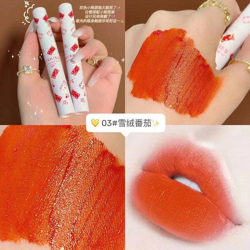[Hàng mới về] Set 5 thỏi son kem mini tông nhung lì kháng nước lâu trôi thiết kế dễ thương