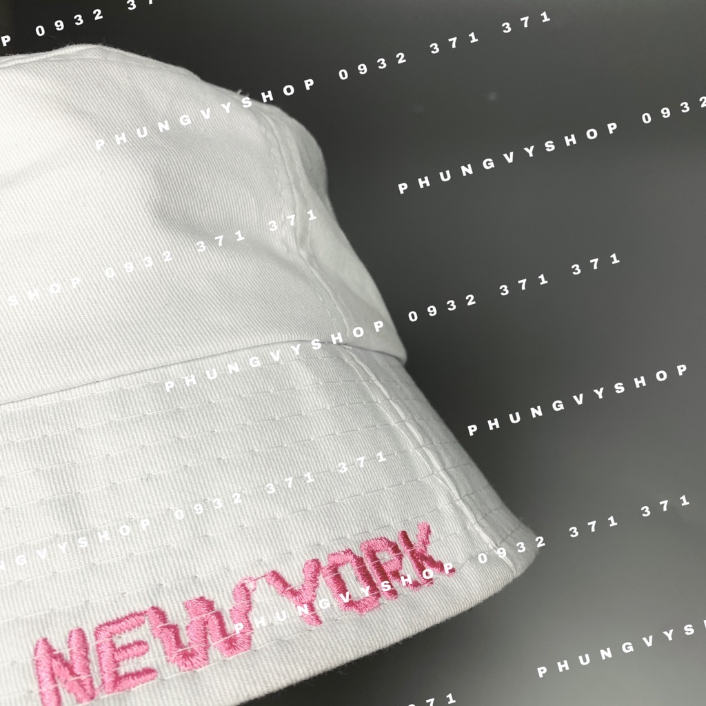 Nón Cụp THêu N NewYo- mũ sụp bucket tai bèo