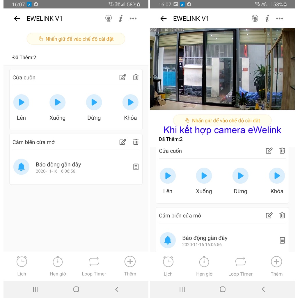 Trung tâm điều khiển cửa cuốn bằng điện thoại qua wifi, 4G Ewelink V4 công suất lớn