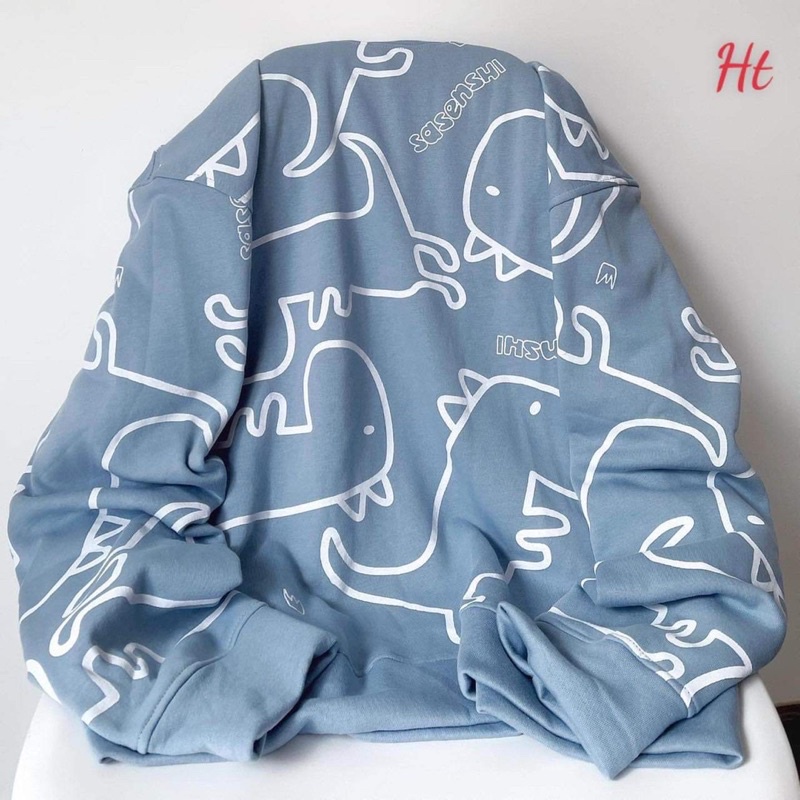 [Mã FAMARAL1 giảm 10K đơn 50K] Áo Sweater khủng long toàn thân
