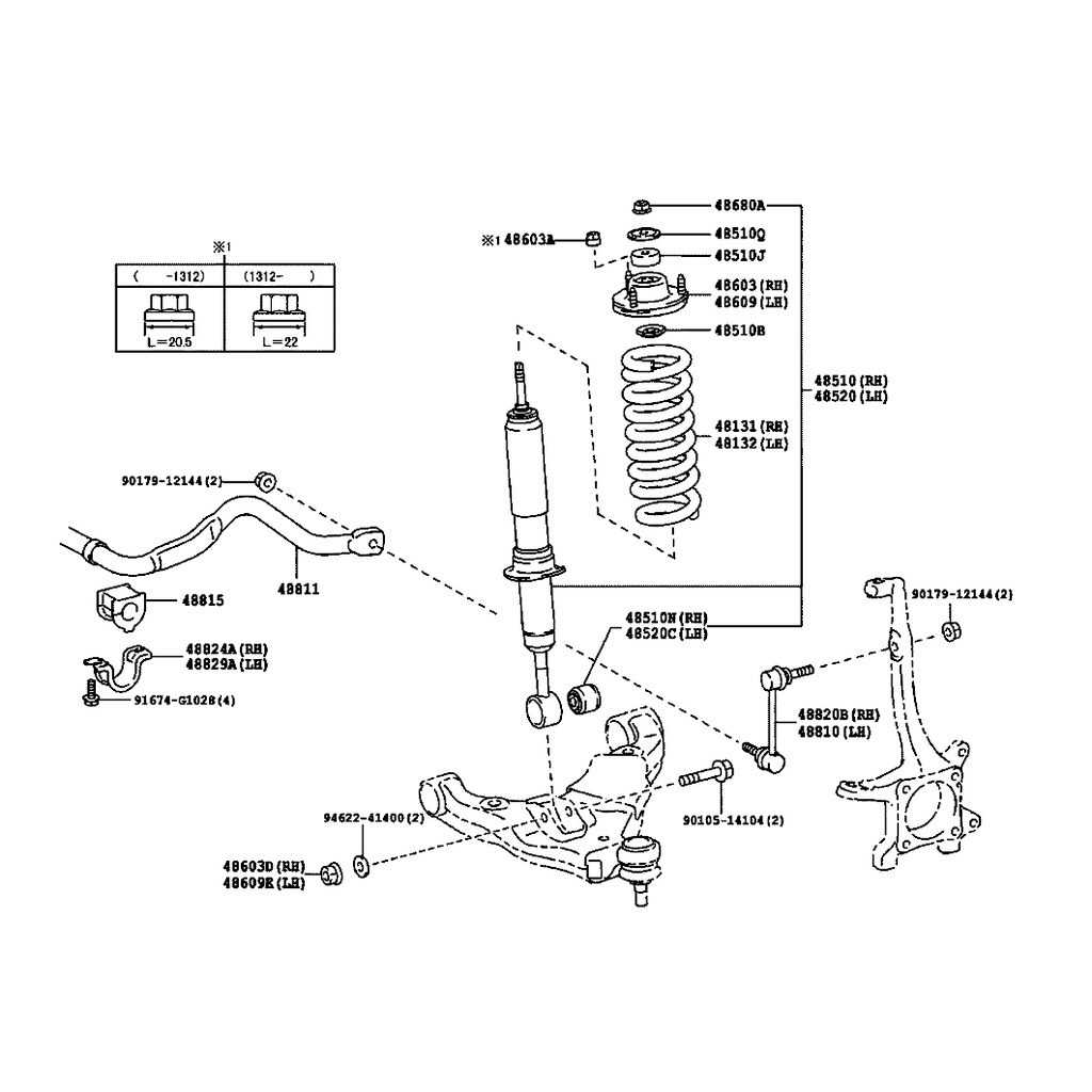 Rotuyn cân bằng Toyota Fortuner,Rô tuyn cân bằng Toyota Fortuner,Phụ tùng Toyota Fortuner-Hàng chính hãng CTR Hàn Quốc