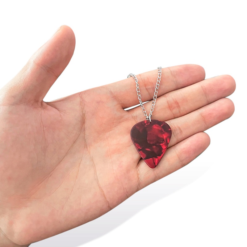 [CH *] Mặt Vòng cổ Hình Đàn Ghita 4Eddie Trái Tim Đính Đá Ruby Độc Đáo Dùng Làm Quà Tặng Sinh Nhật