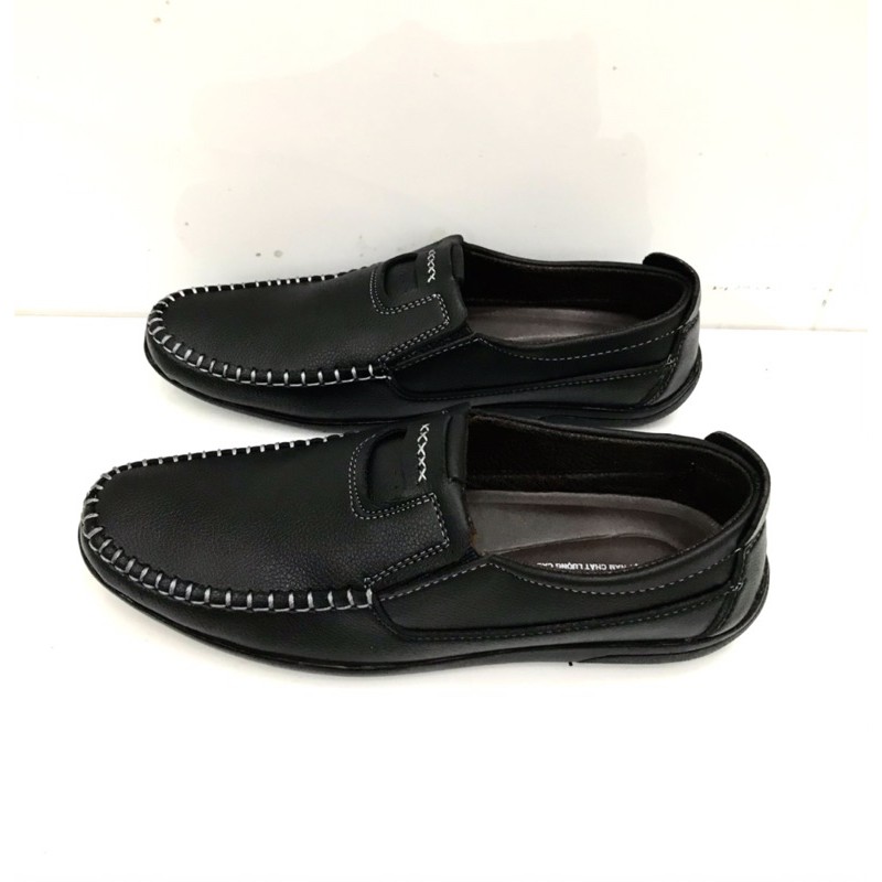 Giày lười nam mẫu mới,da mềm, mã GM03,màu đen, đế khâu sẵn rất chắc chắn