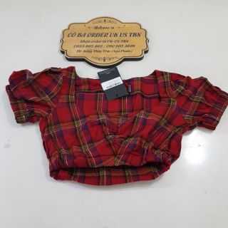 Áo sọc đỏ croptop