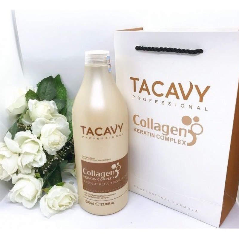 BỘ DẦU GỘI TACAVY COLAGEN KERATIN COMPLEX CHUYÊN PHỤC HỒI TÓC HƯ TỔN 1000MLX2