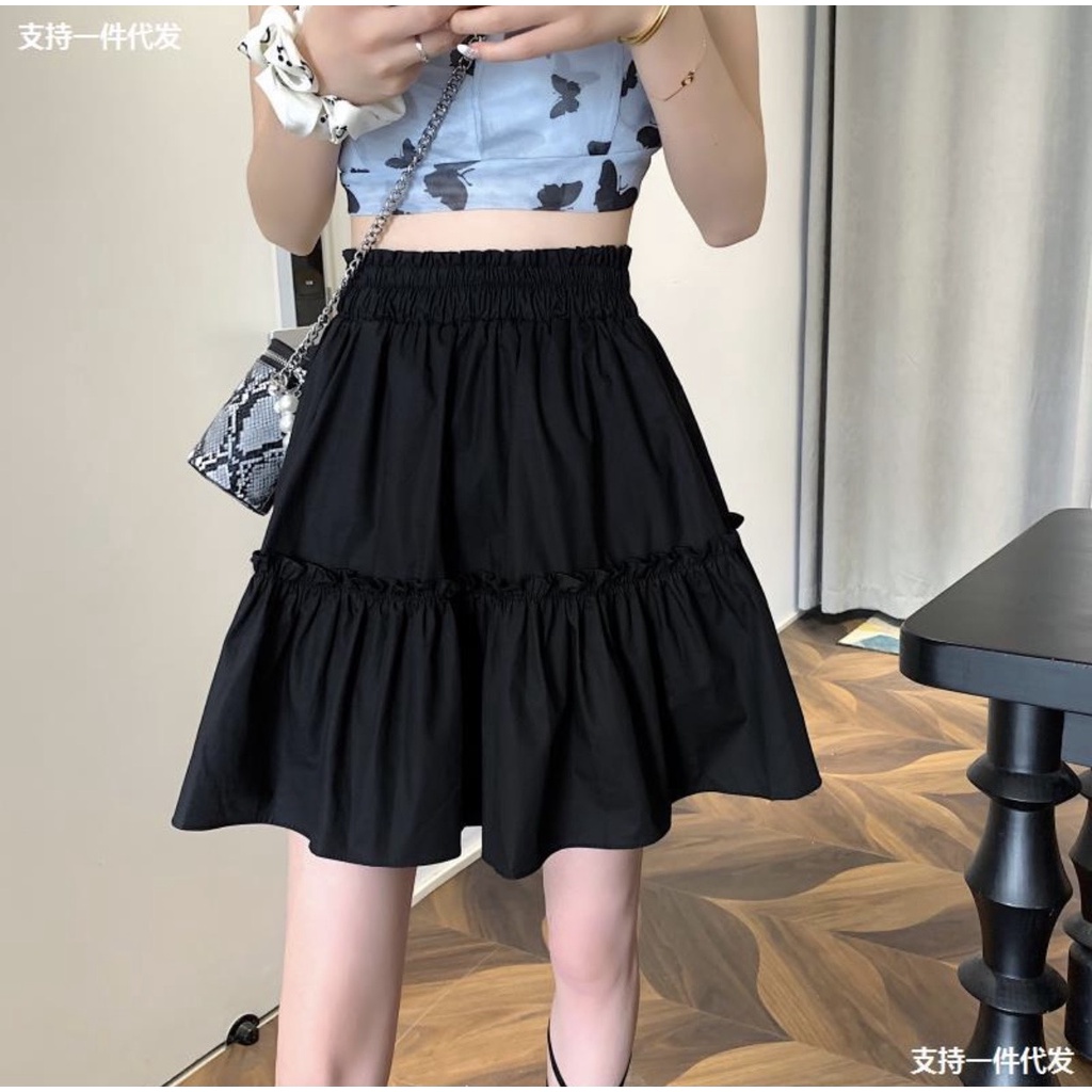 Chân váy nữ thời trang 2 tầng xòe ngắn nhún bèo CV414 SUTANO | BigBuy360 - bigbuy360.vn