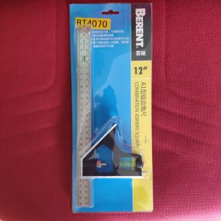 Thước ke góc vuông 30cm kèm nivo berent bt4070