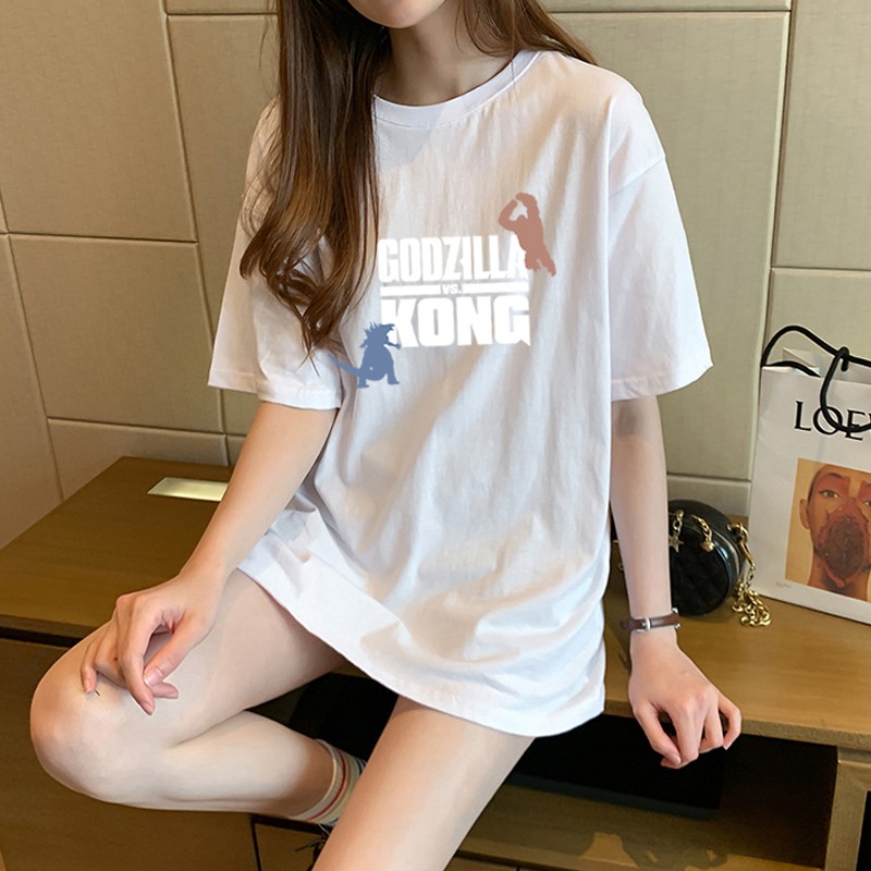 NRVP Áo Thun Ngắn Tay Form Rộng Mẫu 2021 Theo Phong Cách Hàn Quốc Dành Cho Nữ