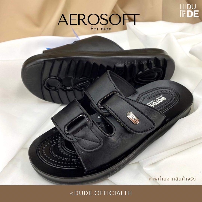 Dép Nam Trung Niên  2 Quai Ngang Aerosoft Thái Lan Size 39 - 43
