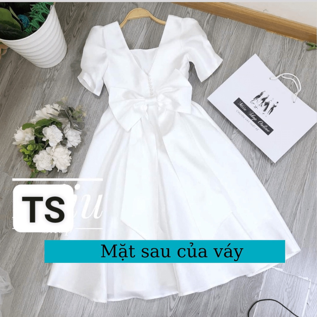 MẪU MỚI ĐẦM XÒE NỮ TAFTA NƠ LƯNG SANG CHẢNH TỎA SÁNG