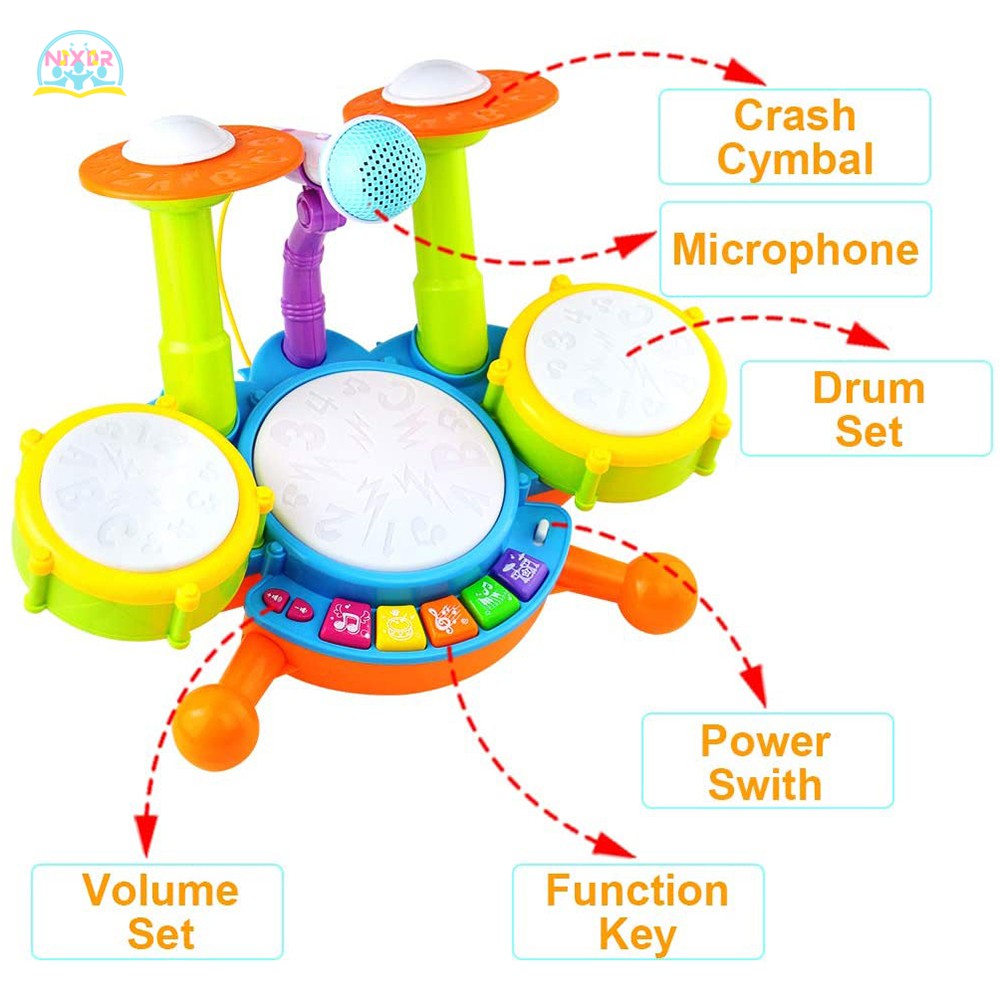 Bộ Trống Điện Đồ Chơi Cho Bé