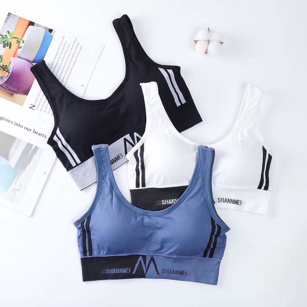 Áo bra tập gym chất cotton co dãn mát mẻ, có kèm mút mỏng không sợ lộ HLBOUTIQUE B3348