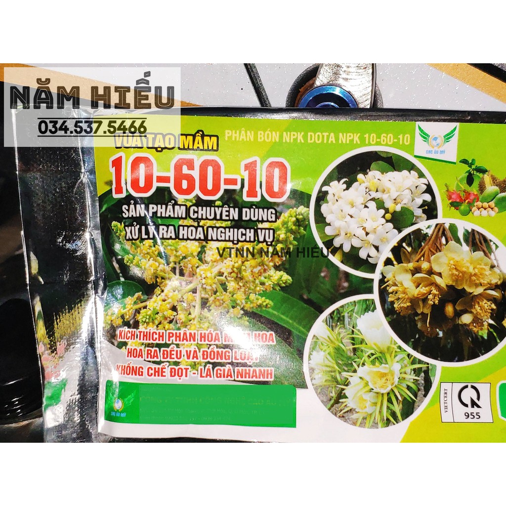VUA TẠO MẦM NPK 10-60-10 - Kích ra hoa lan - Gói 250g - Phân bón lá chuyên tạo mầm hoa 106010