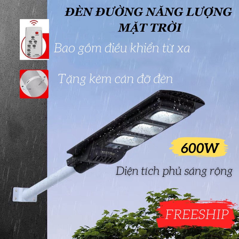 Đèn Đường Năng Lượng Mặt Trời Liền Thể, Chế Độ Sáng Thông Minh, Tiết Kiệm Điện COCA T