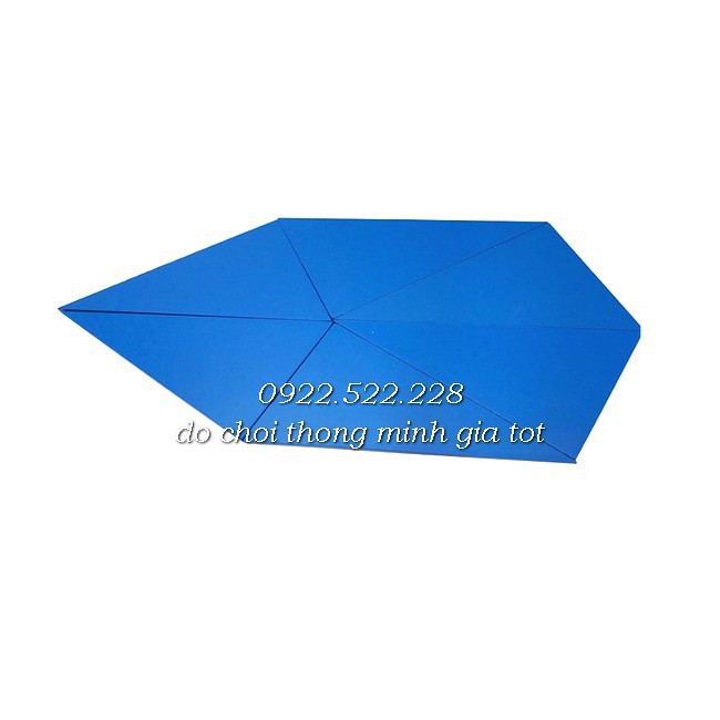 Hộp đựng các hình tam giác vuông màu xanh - Box of Blue Triangles Giáo cụ Montessori