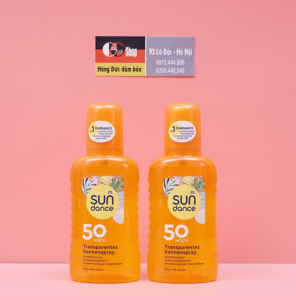 Xịt chống nắng Sun Dance Transparent Sonnenspray LSF 50+ , chai 200ml