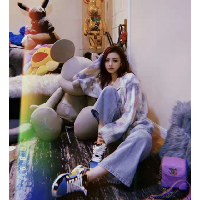 Áo khoác len cardigan màu loang Jennie xuân thu | BigBuy360 - bigbuy360.vn