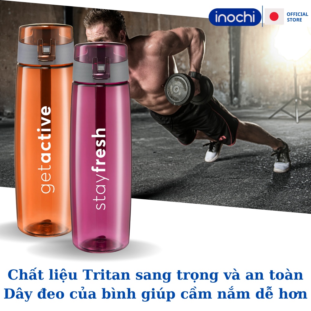 Bình nước thể thao Kita Active 700ml inochi tập gym