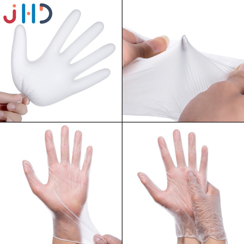 Hộp 100 Găng Tay Dùng Một Lần Chất Liệu pvc Co Giãn 100 Cái (S M L XL)