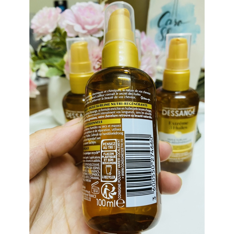 Dưỡng tóc Dessange 100ml Extreme 3 huiles - mềm mượt, giảm gẫy rụng
