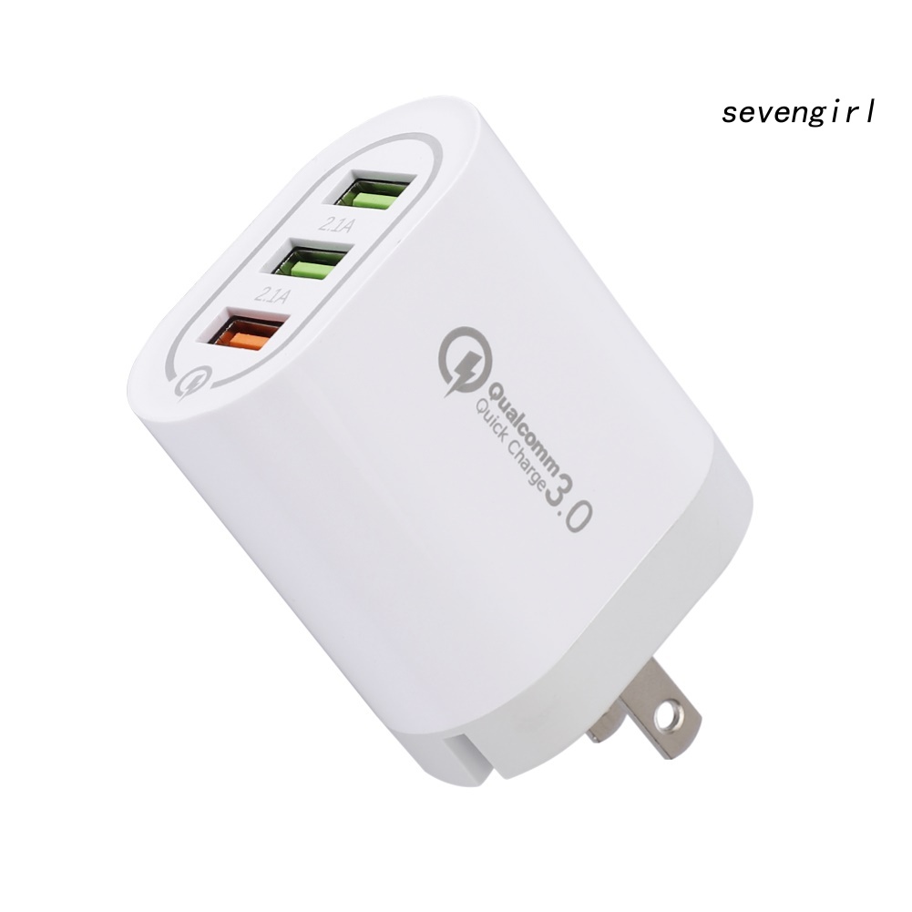 Củ Sạc Nhanh Qc 3.0 3 Cổng Usb Mang Đi Được