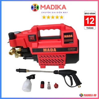 Máy rửa xe mada 1800w, máy rửa xe thái lan lõi đồng 100%, tặng bình bọt, bảo hành 12 tháng
