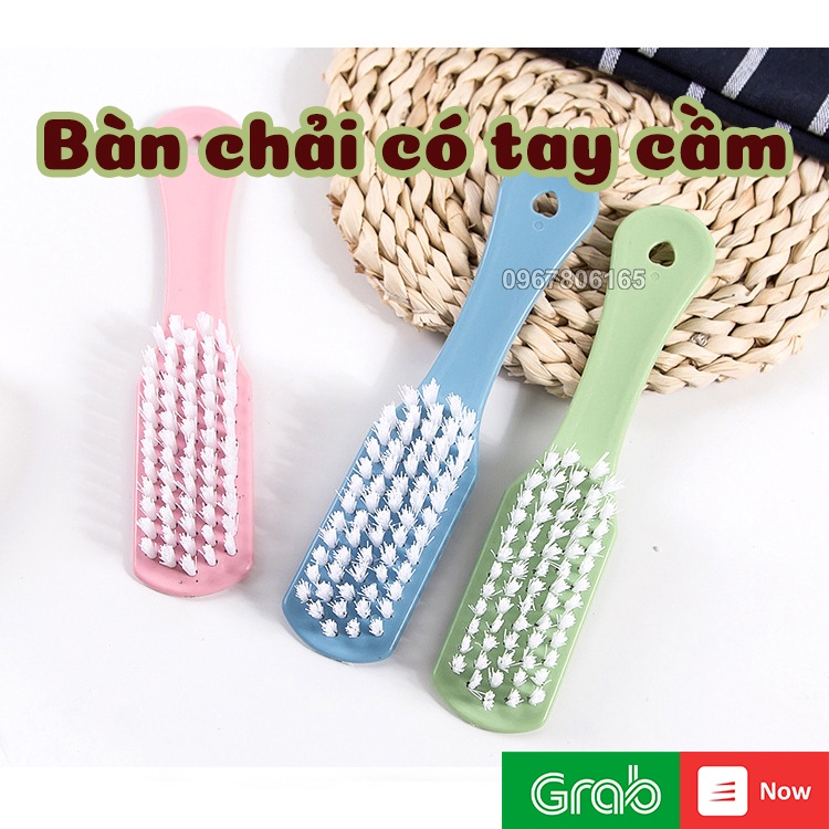 Bàn Chải Giặt Quần Áo, Giày Dép Bằng Nhựa Lông Mềm, Có Tay Cầm Chắc Chắn