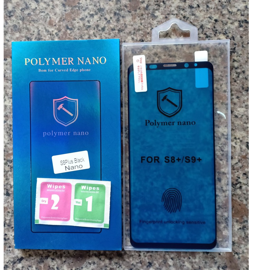 Miếng dán dẻo Polymer Nano Galaxy S8 Plus/ S9 Plus Full màn hình siêu cảm biến Vân tay