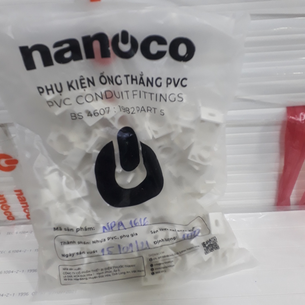 KẸP ỐNG PHI 16 NANOCO BỊCH 100 CÁI