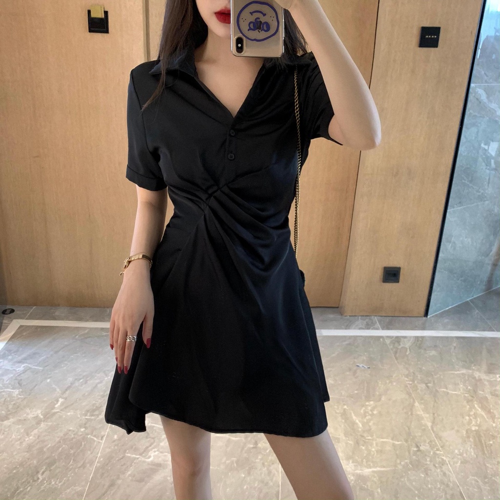 Váy polo body dáng suông tay ngắn xinh yêu 💖 Đầm polo dự tiệc, đi chơi dạo phố, đi bar sang chảnh A001