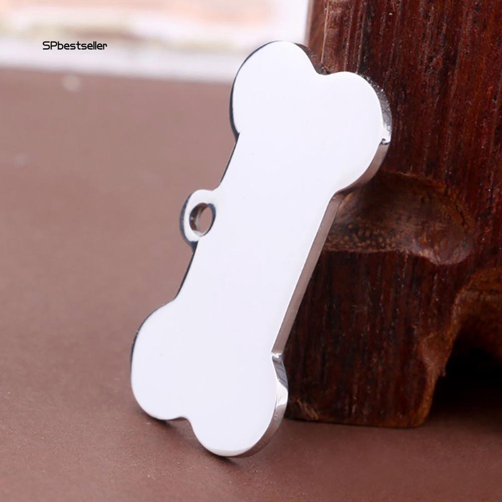 Mặt dây chuyền bằng thép không gỉ hình khúc xương đáng yêu cho thú cưng