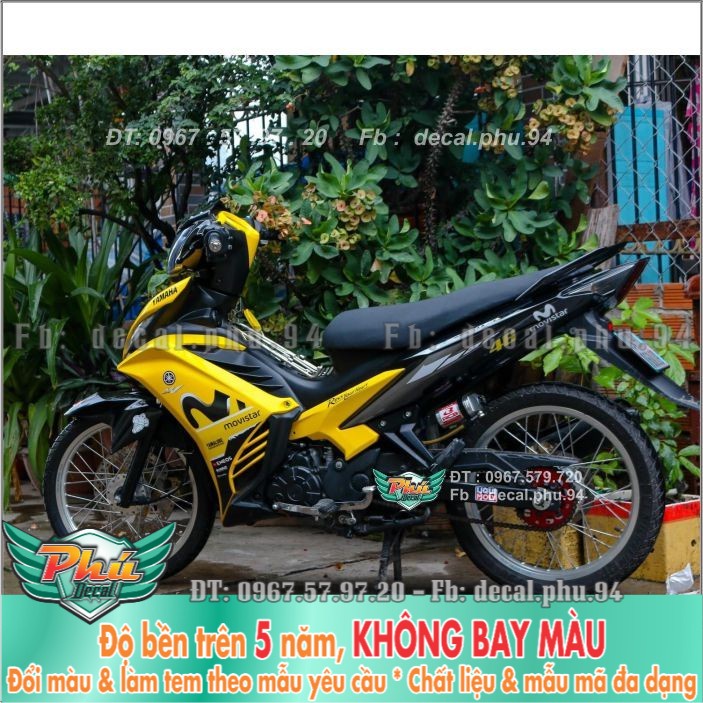 Tem rời Exciter 135 Movistar vàng đen (H) -1
