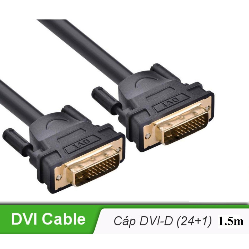 [FreeShip Toàn Quốc] Cable DVI 1.5m (DVI-D 24+1) DÂY TRÒN TRƠN/ DÂY DÙ | BigBuy360 - bigbuy360.vn