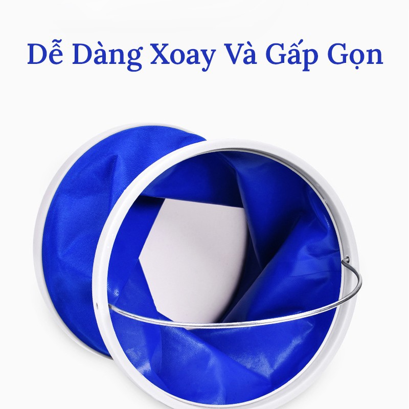 Xô Gấp Gọn Tiện Ích Dung Tích 10 Lít - Chuyên Dụng Lau Rửa Xe, Đi Câu Cá, Đựng Đồ,...