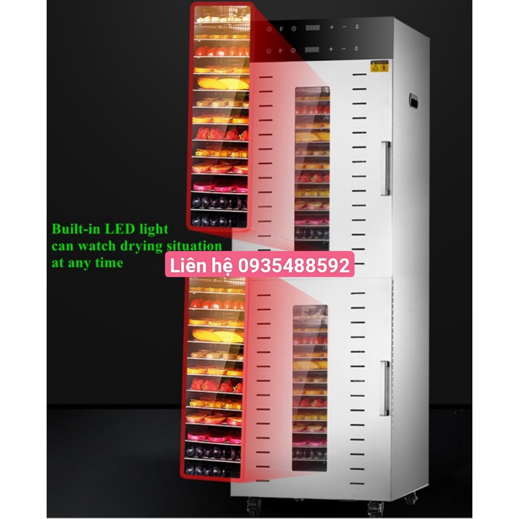 Máy sấy thực phẩm 32 khay,máy sấy hoa quả,thảo dược,lạp xưởng...hàng cao cấp bảo hành 1 năm