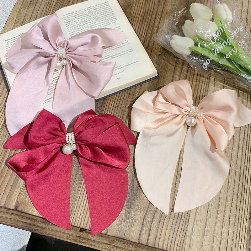 Kẹp tóc nơ ruy băng thời trang Hàn Quốc 2022