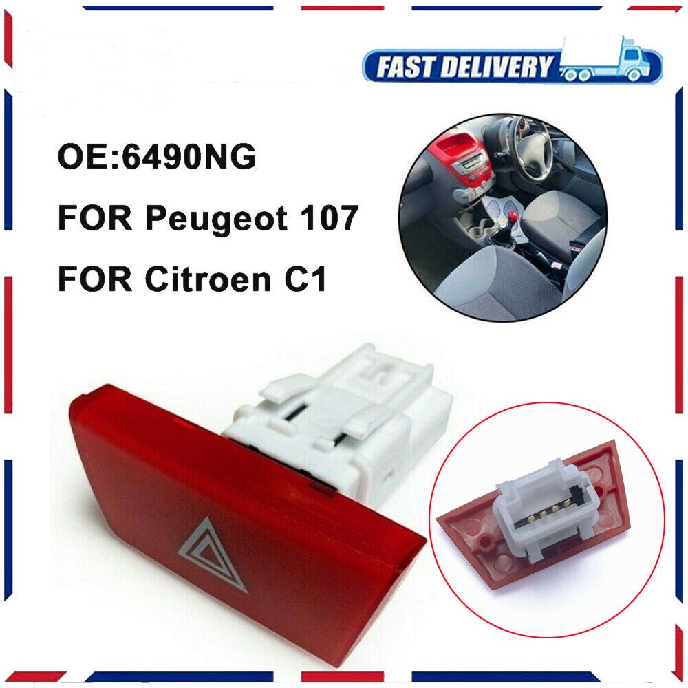 Công Tắc Đèn Cảnh Báo Nguy Hiểm Cho Citroen C1 Peugeot 107 Toyota Aygo 6490NG